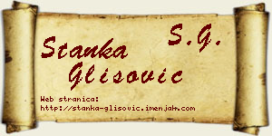 Stanka Glišović vizit kartica